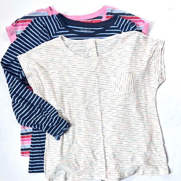 BUNDLE || Three (3) Women’s Talbots Stripe Shirts (Large) - Picture 3 of 7